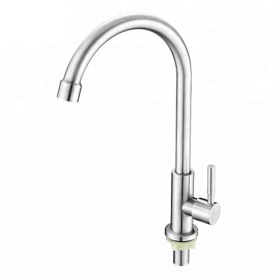 China High Quality Sus 304 Stainless Steel Precision Single Handle Cast Iron Kitchen Faucets Metered Single Cold Faucet for sale