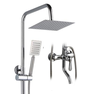 China With HUICI Modern Style Bath Rain Shower Set Hot And Cold Water Mixer Bath Rain Shower Column Sets for sale