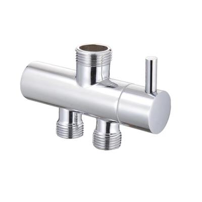 China With Diverter Shower Head Dual Outlet Manifold, Shower System Dual Shutoff Valve, Polished Chrome for sale