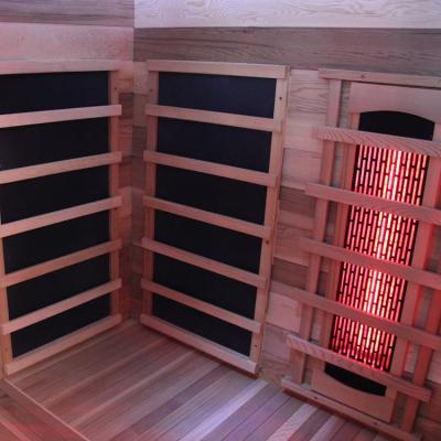 China Computer control panel 6 person finnleo sauna price, near infrared corner sauna for sale