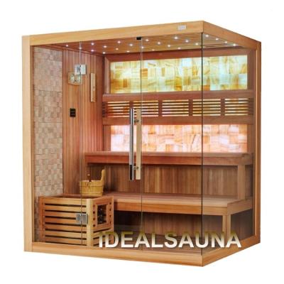 China Prefabricated Sauna Indoor Room Generator Computer Control Panel Sauna Cabina Steam Infared Sauna Shower for sale