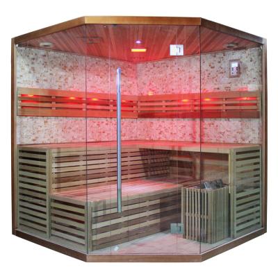 China Computer Control Panel Indoor Prefab Infrared Sauna Corner Room for sale