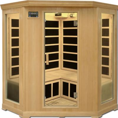 China Computer Control Panel Blue Tooth Speakers 3-4 Person Corner Indoor Sauna With Mp3 Player for sale