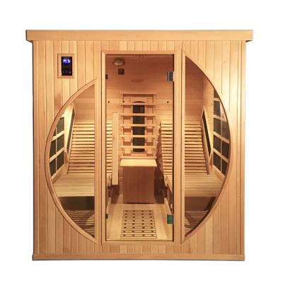 China Computer Control Panel Oxygen Therapy Wooden Sauna Far Infrared Sauna Room for sale