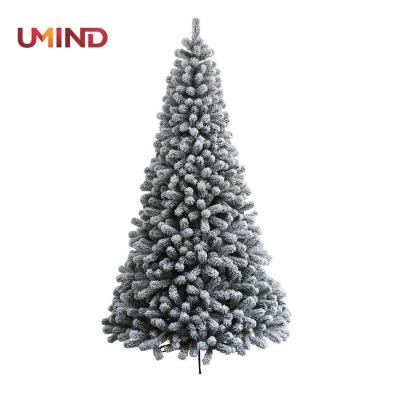 China Fireproof is CHRISTMAS Available 6 Foot Flocked Artificial Flocked Christmas Tree Unlit Snowfall Christmas Tree for sale