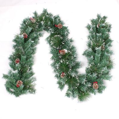 China Fireproof is wholesale available indoor artificial plastic Christmas decoration PVC green garlands Christmas decorative garland for sale