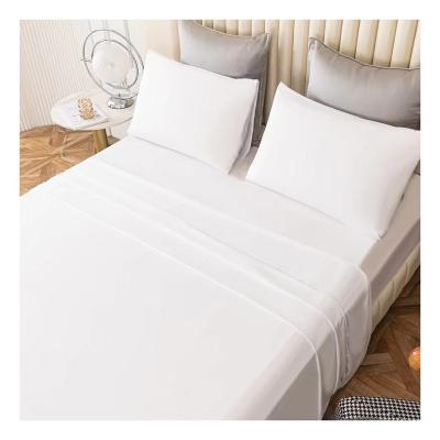 China Nondisposable factory supply 4 pcs polyester twin queen king customized size 100% microfiber bed sheet for home hotel for sale