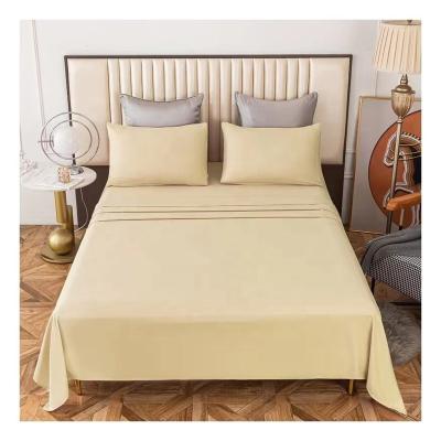 China Nondisposable 4 pcs cheap polyester twin queen king customized size 100% microfiber bed sheets set bedding set for home hotel for sale