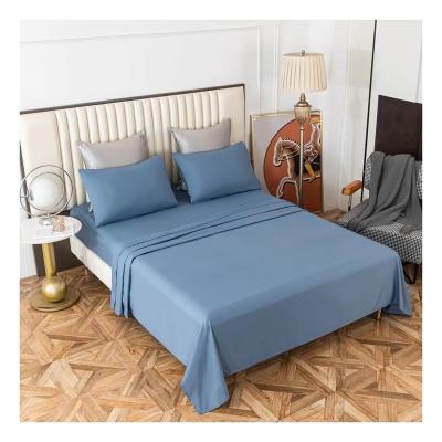 China Nondisposable warm and comfortable 4 pcs  polyester  customized size 100% microfiber bed sheet bedding set for home hotel for sale