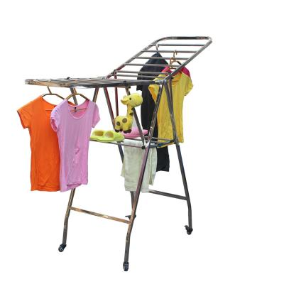 China 2022 Traditional New Item Multifunction Floor Type Rolls Laundry Drying Clothes Rack for sale