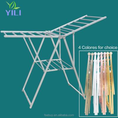 China Outdoor Clothes Drying Racks Delux Foldable Aluminum Butterfly Folding Clothes Hanger Clothes Drying Rack for sale