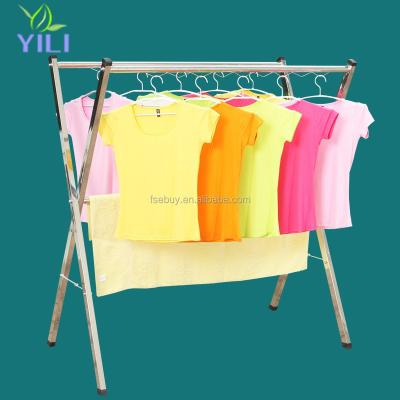 China Outdoor Clothes Drying Heavy Duty Folding Extendable Type Hanger Stainless Steel Racks X Clothes Drying Rack Laundry Rack for sale