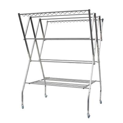 China Outdoor W Shape Folding Outdoor Indoor Novelty And Elegance Clothes Drying Airer Rack Laundry Airer for sale