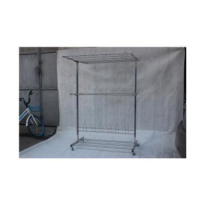 China Modern T Shape Large Size 304ss Movable And Foldable Clothes Ract Hanger Rack Racks For Clothes for sale