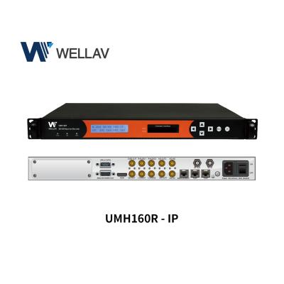 China Wellav UMH160R DVB C HD IRD HDMI AV IDS and ASI UDP RTP Receiver IP Decoder 1 RU for sale