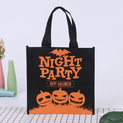 China Wholesale Cheap Eco Halloween Gift Snack Goodie Decoration Printing Non-woven Tote Gift Non Woven Tote Treat Bag for sale