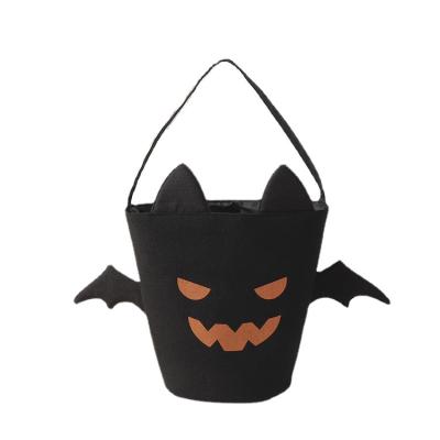 China Eco 3D Cartoon Printing Egg Bags For Kids Canvas Cotton Basket Rabbit Printing Hot Sale Halloween Decoration Candy Gift Bucket Bag for sale