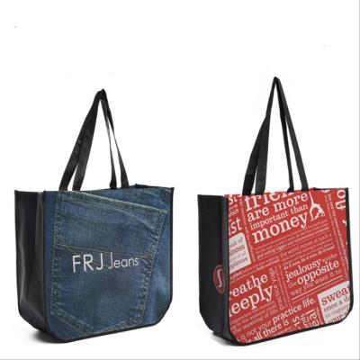 China Factory Direct Eco Laminated Tote Bag Round Corner Carry Bag Hot Sales Fashion Lulu Lemon Bag for sale