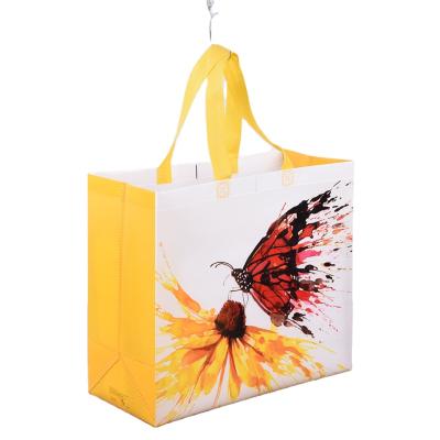 China Wholesale Price Eco Custom Printed To Recycle Reusable PP Laminated Non Woven Tote Shopping Bags for sale