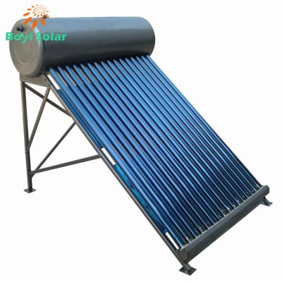 China Non-pressure Instant Solar Hot Water System Stainless Steel Evacuated Tube Direct-plug Freestanding Ce for sale