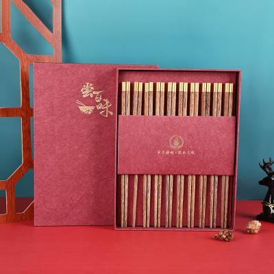 China Viable high quality environmental friendly reusable wooden chopsticks with custom logo for sale