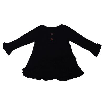 China Hot Sale Autumn Girl Breathable Cloth Long Sleeve Ruffle Solid Color Baby Newborn Infant Baby Clothing for sale