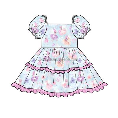 China Washable Baby Dress Super Lovely Rabbit Printed Summer Baby Dress Wholesale for sale