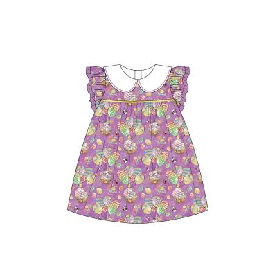 China Washable Baby Dress Super Lovely Easter Bunny Printed Summer Baby Dress Wholesale for sale