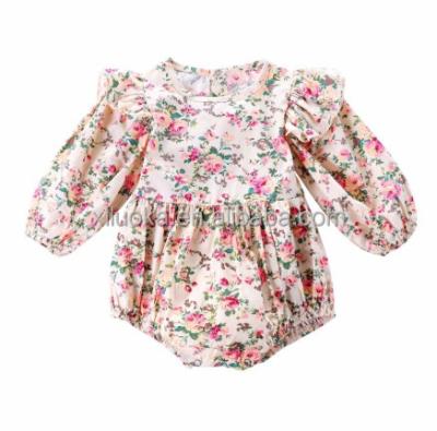 China Wholesale Hot Sale Cotton Baby Clothes Romper Peony Color Long Sleeve Baby Romper for sale