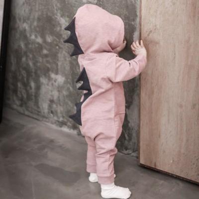 China Hooded Romper Unisex Dinosaur Toddler Infant Baby Onesie Cotton Romper Jumpsuit for sale