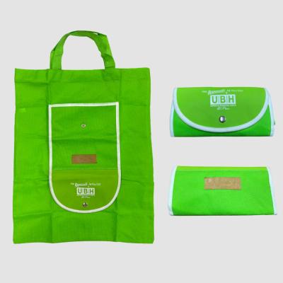 China Durable Folding Reusable Stylish Moisture Proof Tote Shopping Bag Polyester Grocery Bag for sale