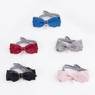 China Stocked cheap wholesale pet bow ties trend of the latest fashion decorative pet bow ties for sale