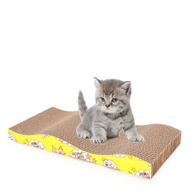 China Corrugated Corrugated Pet Viable Cat Scratch Board Cat Scratcher Multi Shape Grinded Paw Pet Toy With Cardboard Catnip for sale