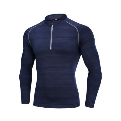 China New Men's Zipper Support Compression Collar Sports Shirt Top Breathable NGO Wholesale Quick Dry Sleeve Recycling Tank Top for sale