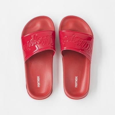 China PU Upper Casual Slide Sandals , 36EU Womens Red Sliders for sale