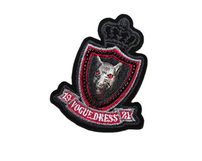 China China Factory Sustainable Garment Label Custom Embroidery Patch Embroidered Patches Iron On For Apparel Cap Letter for sale