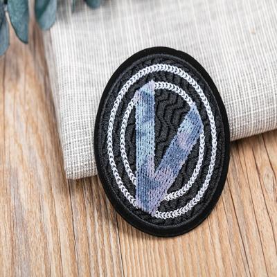 China Viable Wholesale Custom Logo China 3D Embroidery Patches Iron On For Clothing Labels for sale