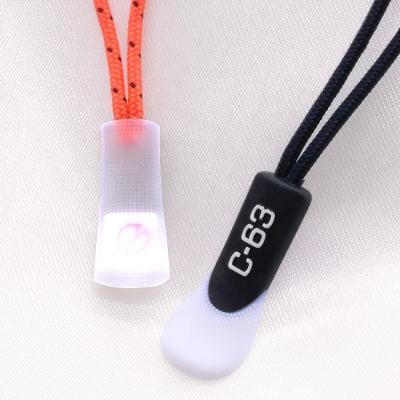 China Other High Quality Custom Logo PVC Silicone Printing Plastic Zipper Puller For Clothing for sale