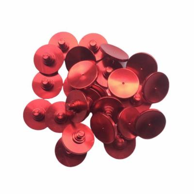 China High precision custom auto CNC turning aluminum screws Red anodized aluminum parts Precision cnc turning parts for sale