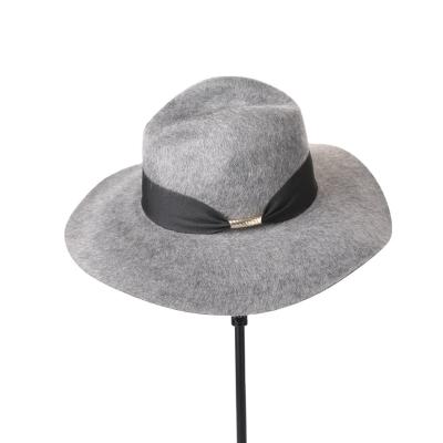 China High Quality Soft Wide Brim Sombrero Fashion Jazz Hats Flat Felt Fedora Hat for sale