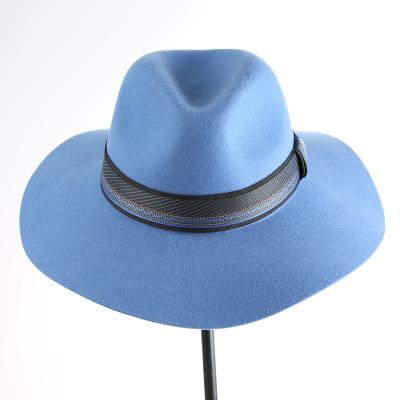 China Comfortable Soft Wool Wide Brim Fedora Hat for sale