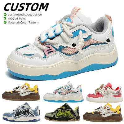 China Cushioning OEM&ODM Breathable Leather Low Top Cut Walking Basketball Style Shoes Custom Logo Skateboard Shoes Sneaker Manufacturer for sale