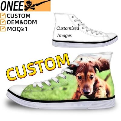 China Fashion Trend Factory High Top Vulcanize Shoes Cute Dachshund Dog 3D Printed Men Tennis Men Skateboard Shoes Kids Mens Women Canvas Shoes for sale