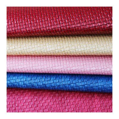 China Waterproof Anti Abrasion Woven Pvc Faux Leather Materials For Making Bags And Pillows Fabric for sale