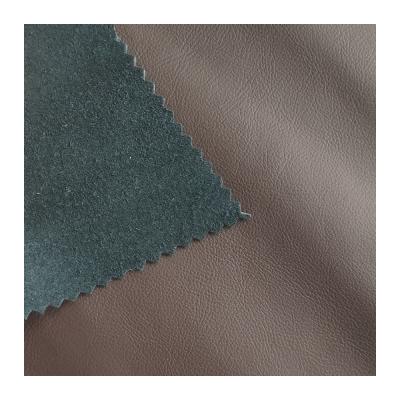 China Waterproof PU Microfiber Faux Cowhide Imitation Suede Good Leather Base For Shoes And Furniture Materials for sale