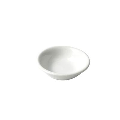 China Sustainable Cheap White Round Shape Ceramic Side Dish Sauce Dish Plate for sale