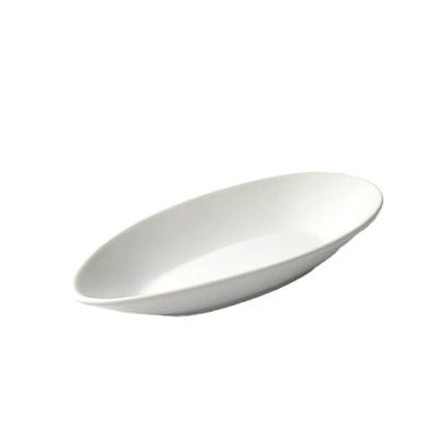 China Sustainable Restaurant China Porcelain Dinner Dishes White Ceramic Dish for sale