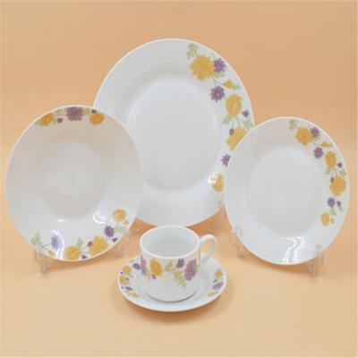 China Viable Best Quality Cheap Bone China Dinner Plate Ceramic Dish Set for sale