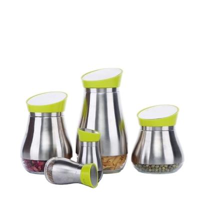 China Cheap Freshness Preservation Hot Selling Salt Pepper Canister Storage Sealed Glass Jar for sale