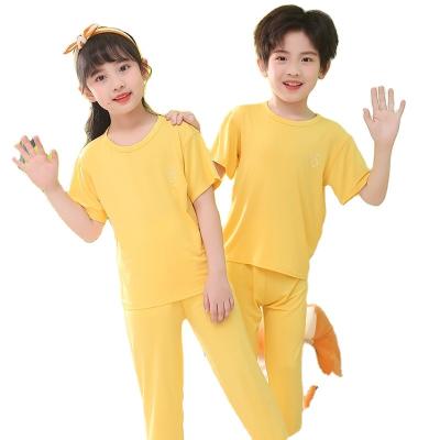 China QUICK DRY Children's Pajama Sets Quantity Customization Modal Summer Cotton OEM Project Pajamas One-Piece Garment for sale